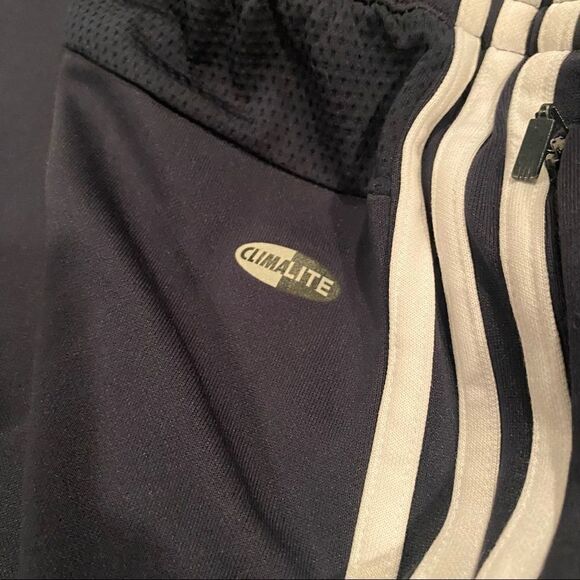 ADIDAS Navy Joggers Size Medium Size Stripes - Picture 9 of 16